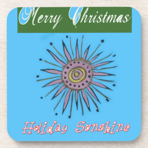 Frohe Weihnachten Sonnenschein Urlaub.png Getränkeuntersetzer
