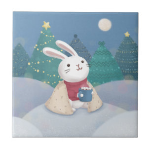 Frohe Weihnachten: Sonnige Illustration Fliese