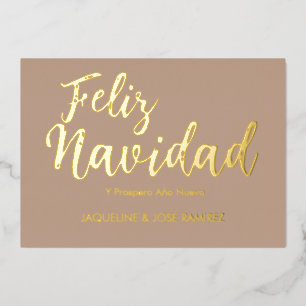 Frohe Weihnachten Spanische Goldfolie Feiertagskar Folien Feiertagskarte