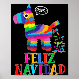 Frohe Weihnachten Spanisches Weihnachten Lustiges Poster