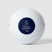 Frohe Weihnachten Sparkle Golfball (Vorderseite)