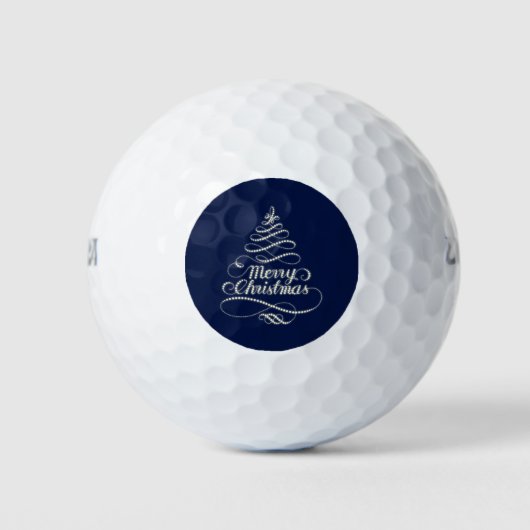 Frohe Weihnachten Sparkle Golfball (Vorderseite)