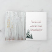 Frohe Weihnachten Sparkle Schneeflocken Pine Trees (Innenseite)