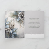 Frohe Weihnachten Sparkle Snowflakes Pine Cones (Innenseite)