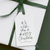 Frohe Weihnachten Spaß grün personalisierten Urlau Geschenkanhänger