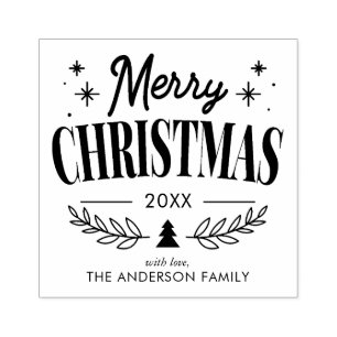 "Frohe Weihnachten" Spaß Gummistempel