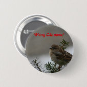 Frohe Weihnachten, Spatz Button (Vorne & Hinten)