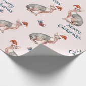 Frohe Weihnachten Sphynx Haare Cat Weihnachtsmannm Geschenkpapier (Ecke)