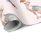 Frohe Weihnachten Sphynx Haare Cat Weihnachtsmannm Geschenkpapier (Rolleneckpunkt)