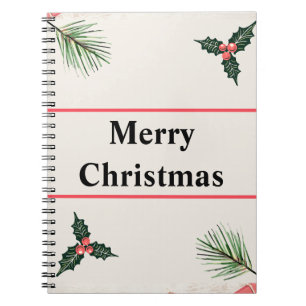 Frohe Weihnachten Spiral-Foto-Notizbuch 80 Seiten Notizblock
