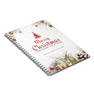 Frohe Weihnachten Spiral-Notizbuch Notizblock