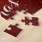 Frohe Weihnachten Split Schnee und Red Ribbon Puzzle (Seite)