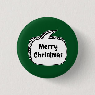 Frohe Weihnachten Sprechblase Knopf Button