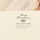 Frohe Weihnachten Sprig Botanische Rücksendeadress Gummistempel