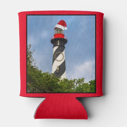 Frohe Weihnachten St Augustine Florida Leuchtturm Dosenkühler (Rückseite)