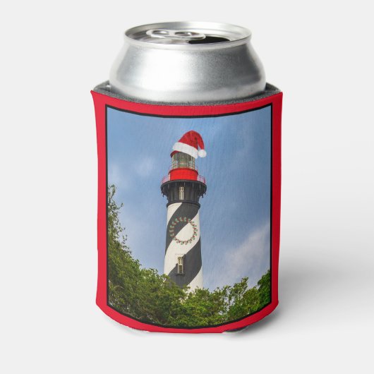 Frohe Weihnachten St Augustine Florida Leuchtturm Dosenkühler (Kanne Rückseite)
