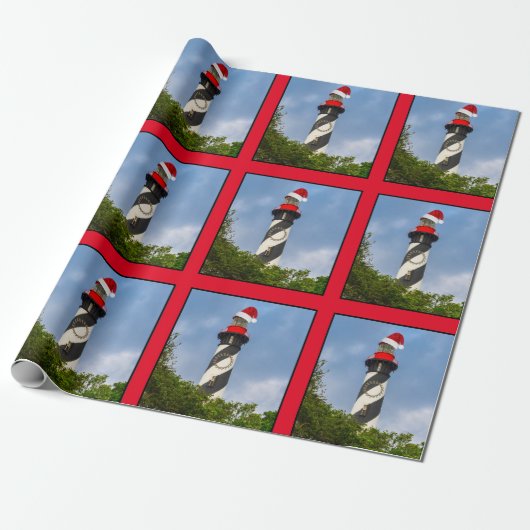 Frohe Weihnachten St Augustine Florida Leuchtturm Geschenkpapier (Ungerollt)