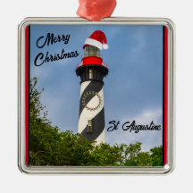 Frohe Weihnachten St Augustine Florida Leuchtturm