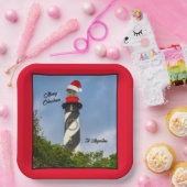 Frohe Weihnachten St Augustine Florida Leuchtturm Pappteller (Party)