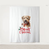 Frohe Weihnachten Staffordshire Bull Terrier Wandteppich (Vorderseite)