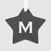 Frohe Weihnachten | Star-Ornament-Monogramm Ornament (Rückseite)