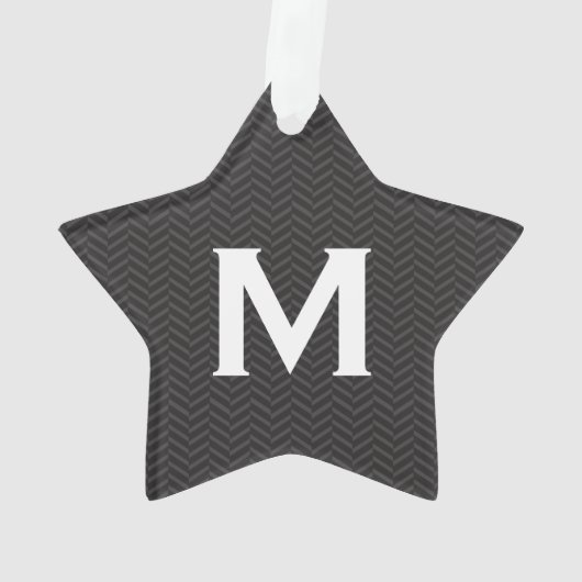 Frohe Weihnachten | Star-Ornament-Monogramm Ornament (Rückseite)
