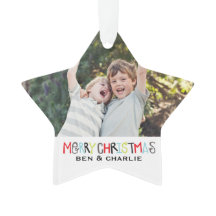 Frohe Weihnachten | Star-Ornament-Monogramm