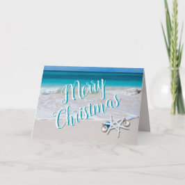 Frohe Weihnachten Starfish am Strand Weihnachten Karte
