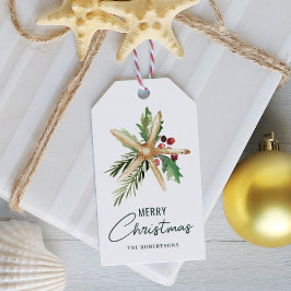 Frohe Weihnachten Starfish Tropical Beach Geschenkanhänger