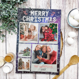 Frohe Weihnachten Starry Night Doodle 5 Foto Famil Geschirrtuch