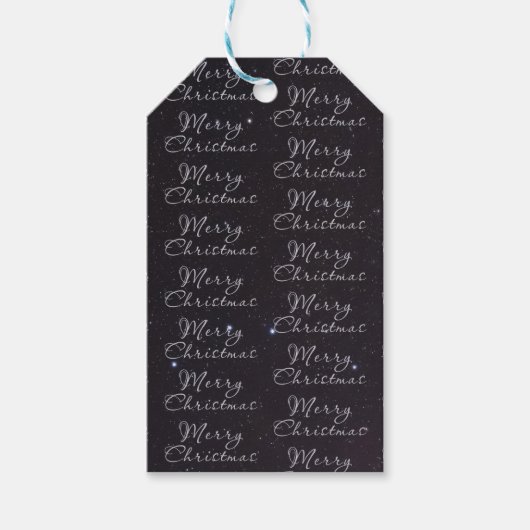 Frohe Weihnachten Starry Sky Geschenkanhänger (Vorderseite)