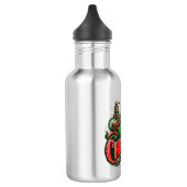 Frohe Weihnachten Steampunk Edelstahlflasche (Links)