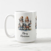 Frohe Weihnachten Steampunk Gnomes Kaffeetasse (Links)
