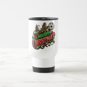 Frohe Weihnachten Steampunk Reisebecher