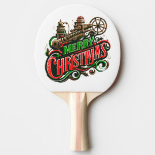 Frohe Weihnachten Steampunk Tischtennis Schläger