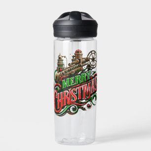 Frohe Weihnachten Steampunk Trinkflasche