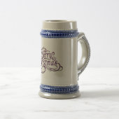 Frohe Weihnachten Stein Bierglas (VorderseiteRechts)