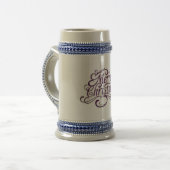 Frohe Weihnachten Stein Bierglas (Vorderseite Links)