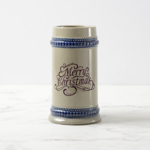 Frohe Weihnachten Stein Bierglas