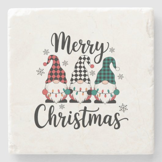 Frohe Weihnachten Steinuntersetzer (Vorderseite)