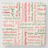 Frohe Weihnachten! Steinuntersetzer (Vorderseite)