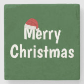 Frohe Weihnachten Steinuntersetzer (Vorderseite)