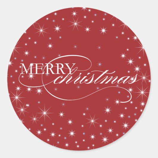 Frohe Weihnachten - Sterne - Sticker, Siegel Runder Aufkleber (Vorderseite)
