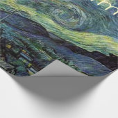 Frohe Weihnachten Sternennacht von Vincent van Gog Geschenkpapier (Ecke)