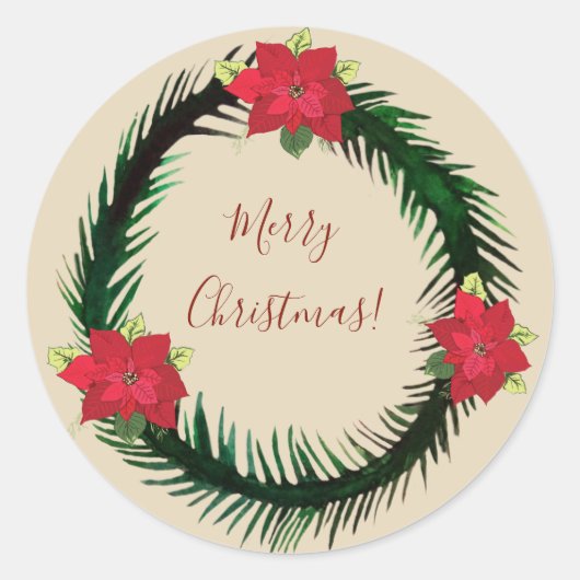 Frohe Weihnachten Sticker (Vorderseite)