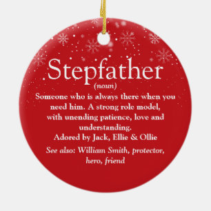 Frohe Weihnachten Stiefvater Stiefvater-Definition Keramik Ornament