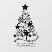 Frohe Weihnachten stilisierte Bäume Personalisiert Fensteraufkleber (Blatt)