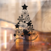 Frohe Weihnachten stilisierte Bäume Personalisiert Fensteraufkleber (Blatt 2)