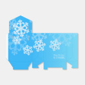 Frohe Weihnachten Stilvolle Blaue Schneeflocken Mu Geschenkschachtel (Ungefaltet)