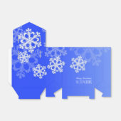 Frohe Weihnachten Stilvolle Cobalt Blue Snowflakes Geschenkschachtel (Ungefaltet)